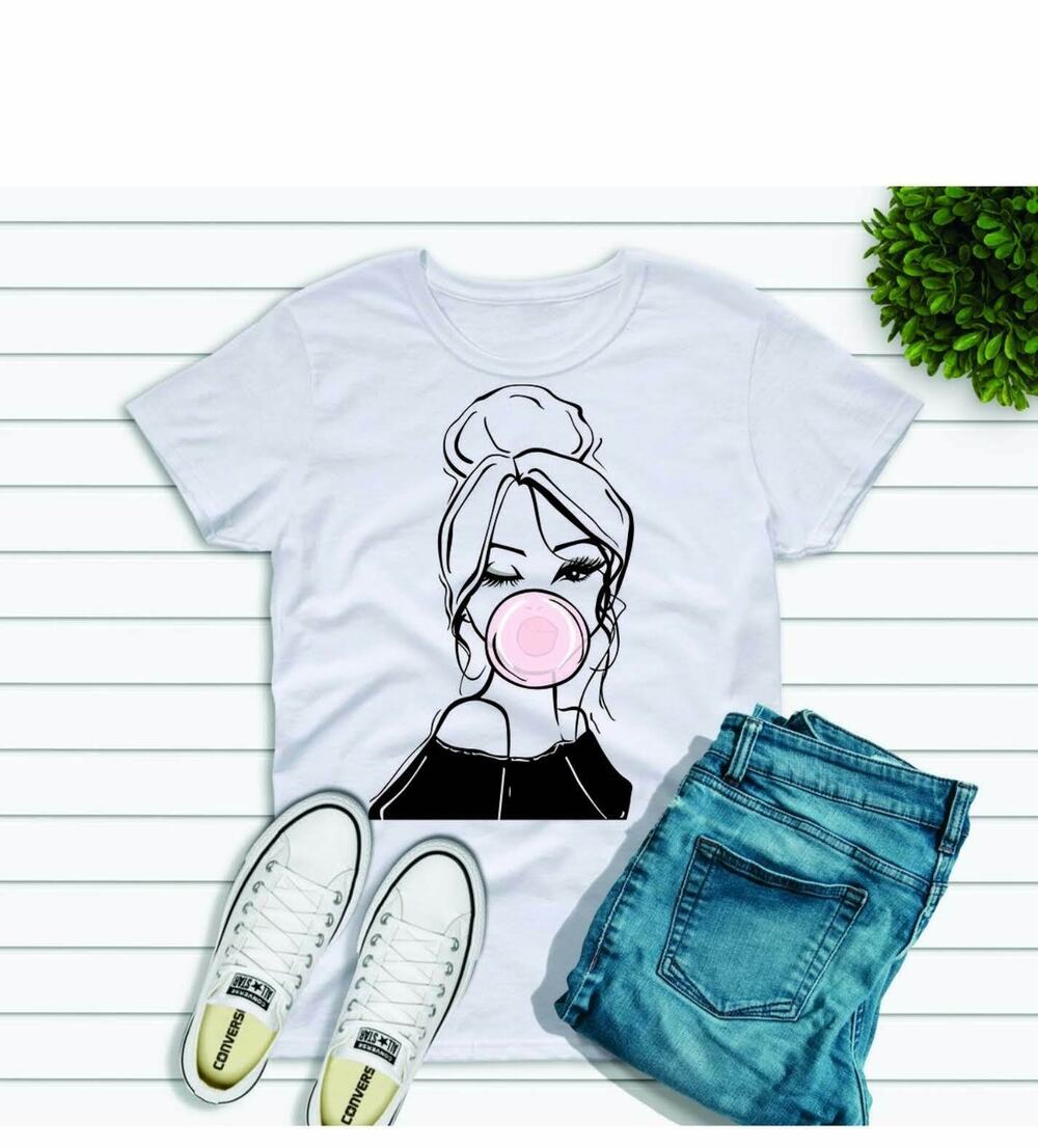 T-shirt Crewneck Bubblegum Princess cut fitted - Size PM